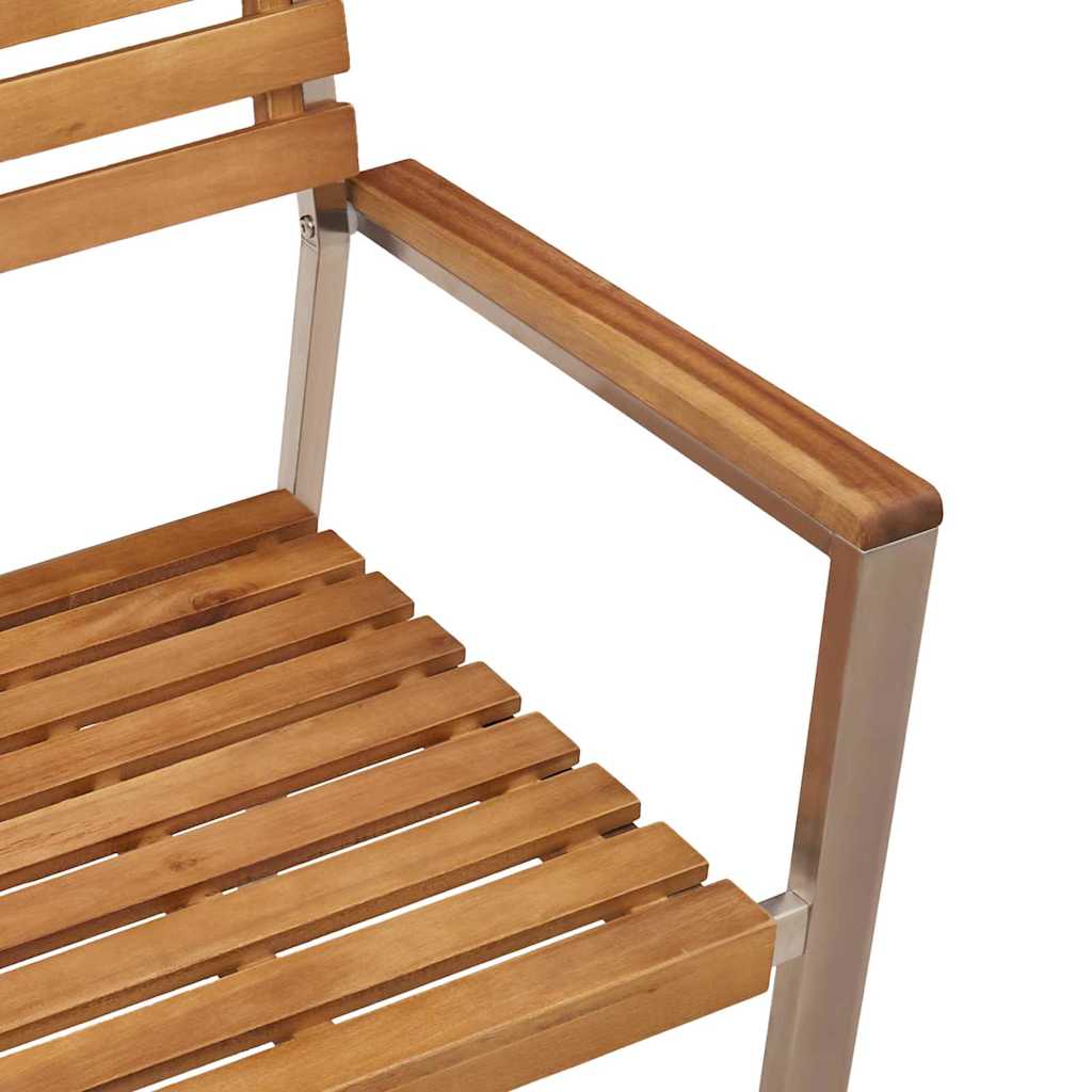 Tuinstoel 8 pcs Olie naturel Massief Acaciahout is nu te koop bij PeponiXL, paradijselijk wonen!
