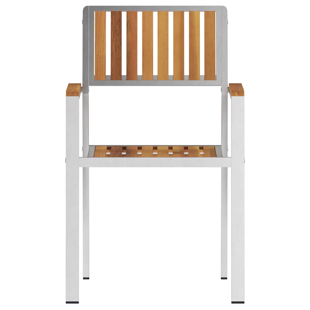 Tuinstoel 6 pcs Bruin 56 x 54,5 x 87 cm Massief Acaciahout is nu te koop bij PeponiXL, paradijselijk wonen!