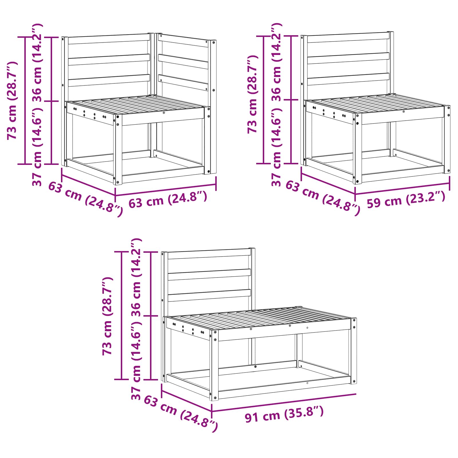 Buiten bankenset 6 Stuk Naturel Massief Acaciahout is nu te koop bij PeponiXL, paradijselijk wonen!