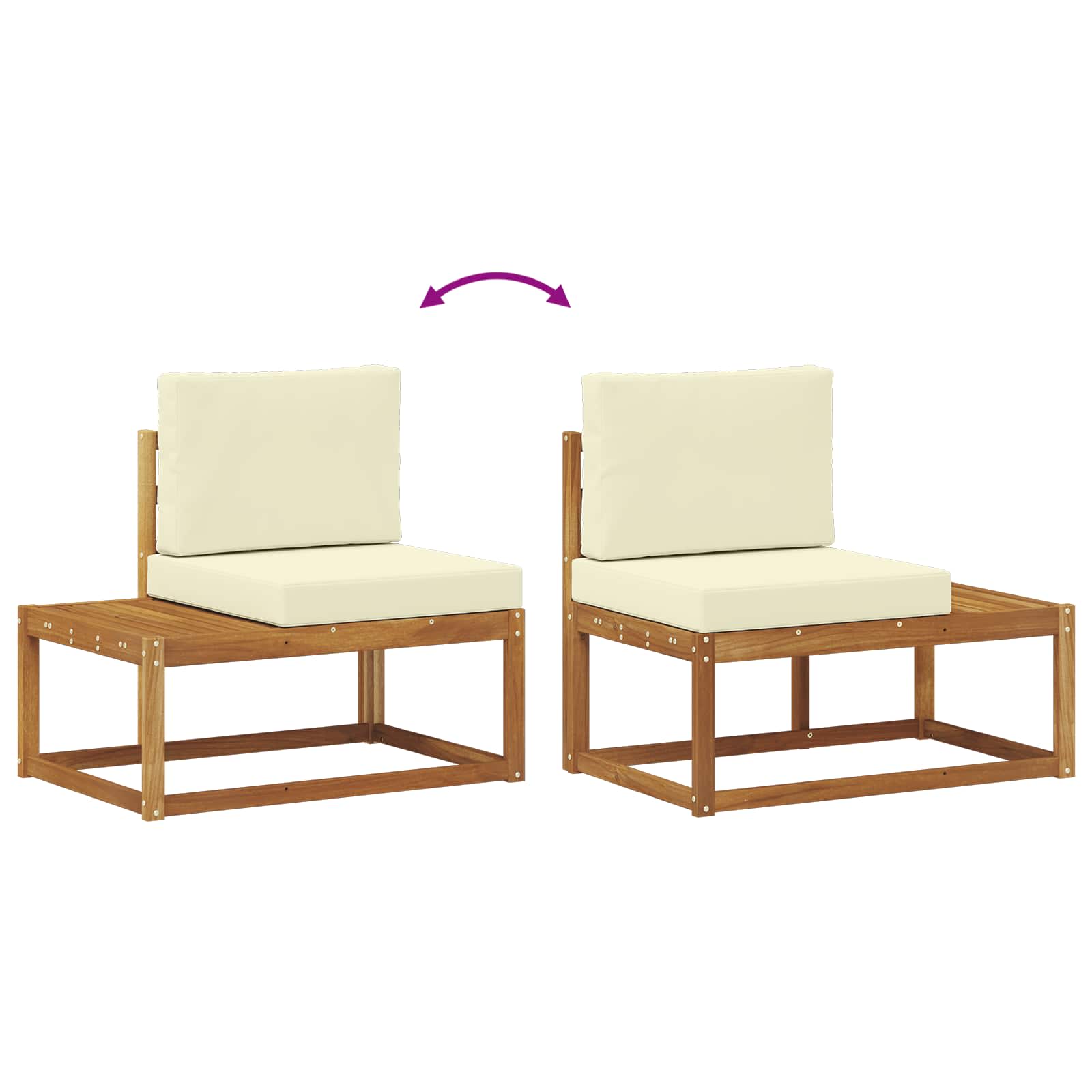 Buiten bankenset met kussen 7 Stuk Natuurlijk en Crème is nu te koop bij PeponiXL, paradijselijk wonen!