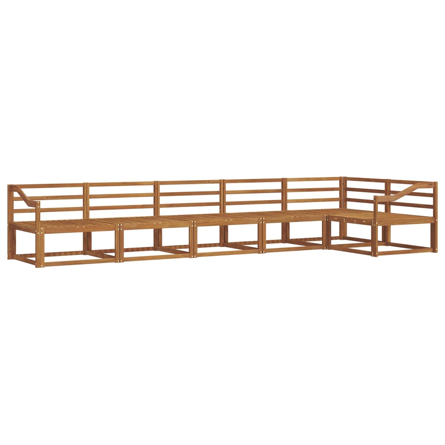 Buiten bankenset 6 pcs Naturel Massief Acaciahout is nu te koop bij PeponiXL, paradijselijk wonen!