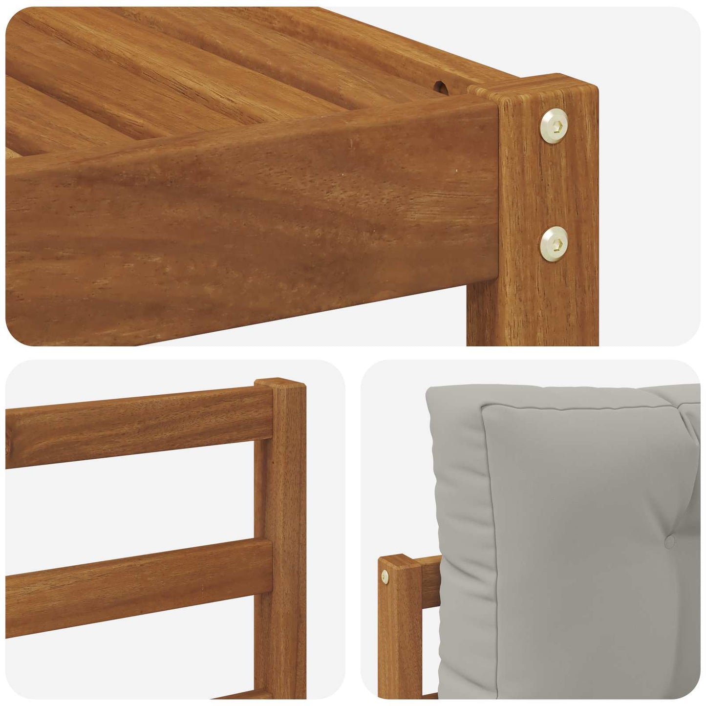 Buiten bankenset met kussen 9 pcs Naturel en lichtgrijs is nu te koop bij PeponiXL, paradijselijk wonen!