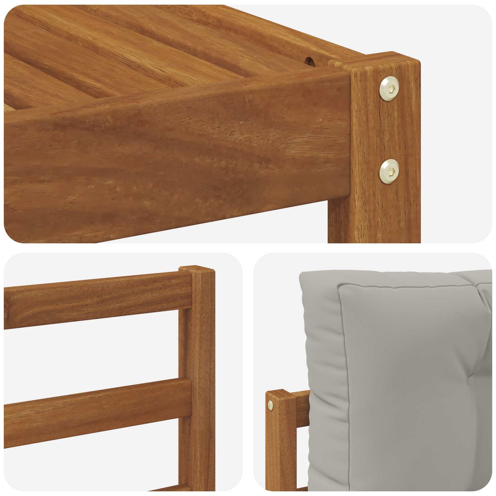 Buiten bankenset met kussen 9 pcs Naturel en lichtgrijs is nu te koop bij PeponiXL, paradijselijk wonen!