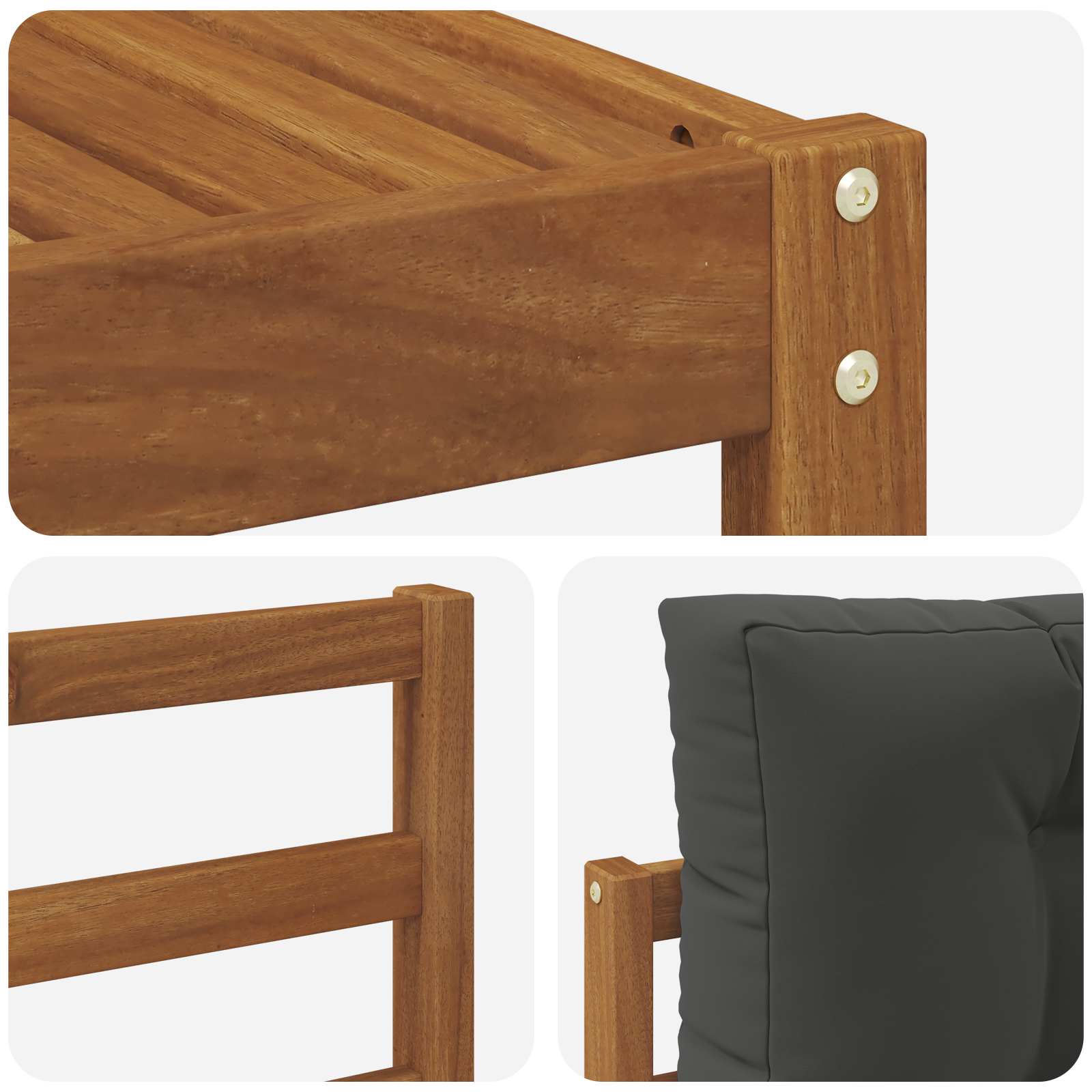 Buiten bankenset met kussen 9 pcs Natuurlijk en Antraciet is nu te koop bij PeponiXL, paradijselijk wonen!