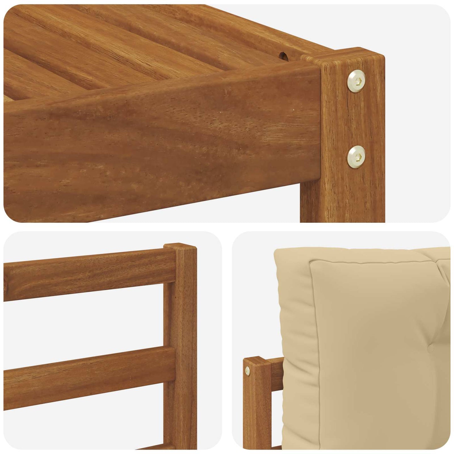 Buiten bankenset met kussen 9 pcs Natuurlijk en Beige is nu te koop bij PeponiXL, paradijselijk wonen!