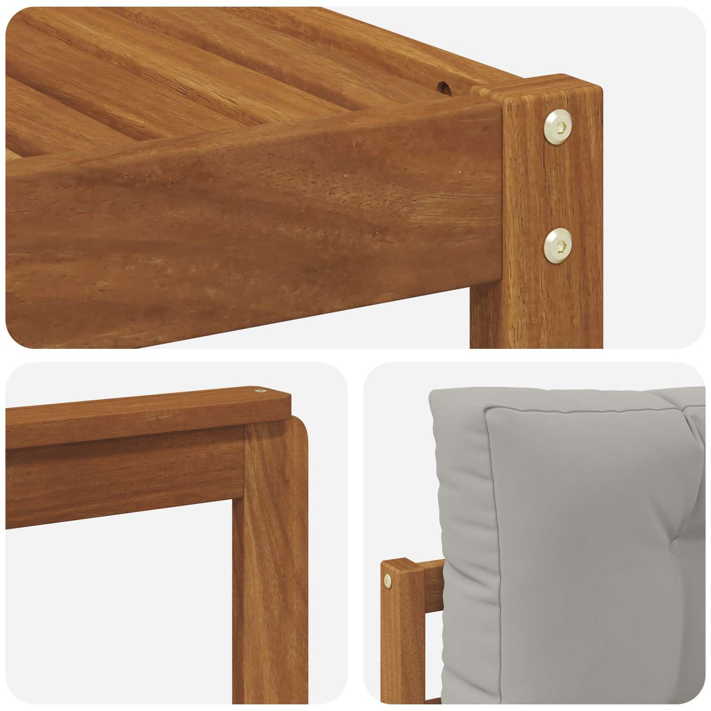 Buiten bankenset met kussen 9 pcs Naturel en lichtgrijs is nu te koop bij PeponiXL, paradijselijk wonen!