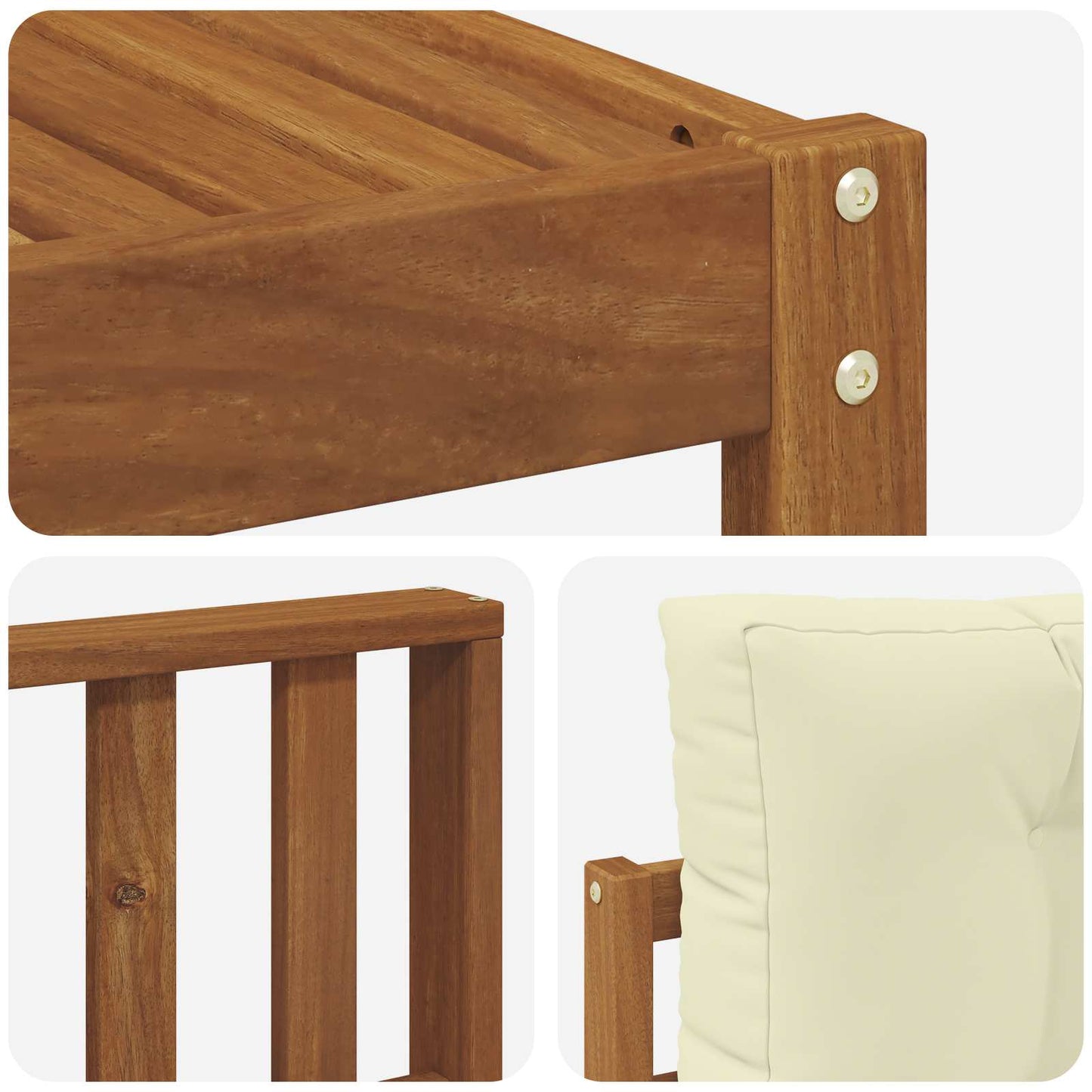 Buiten bankenset met kussen 9 pcs Natuurlijk en Crème is nu te koop bij PeponiXL, paradijselijk wonen!