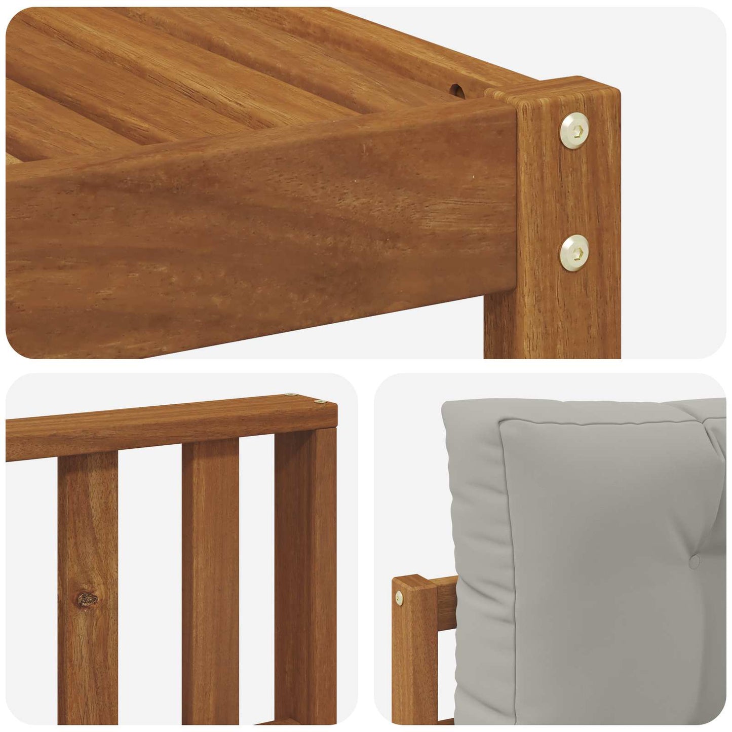 Buiten bankenset met kussen 9 pcs Naturel en lichtgrijs is nu te koop bij PeponiXL, paradijselijk wonen!