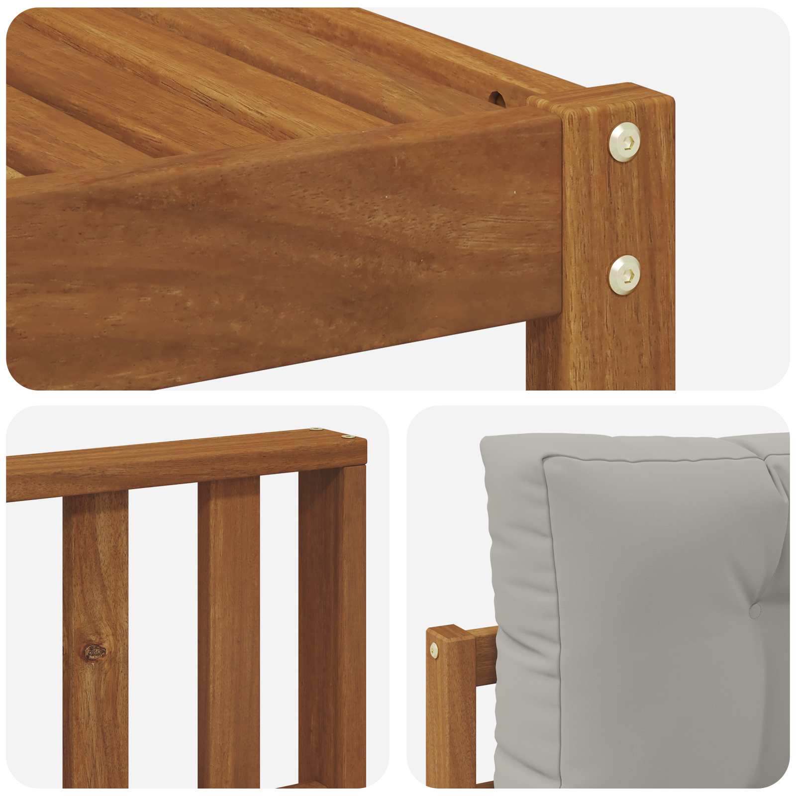 Buiten bankenset met kussen 9 pcs Naturel en lichtgrijs is nu te koop bij PeponiXL, paradijselijk wonen!