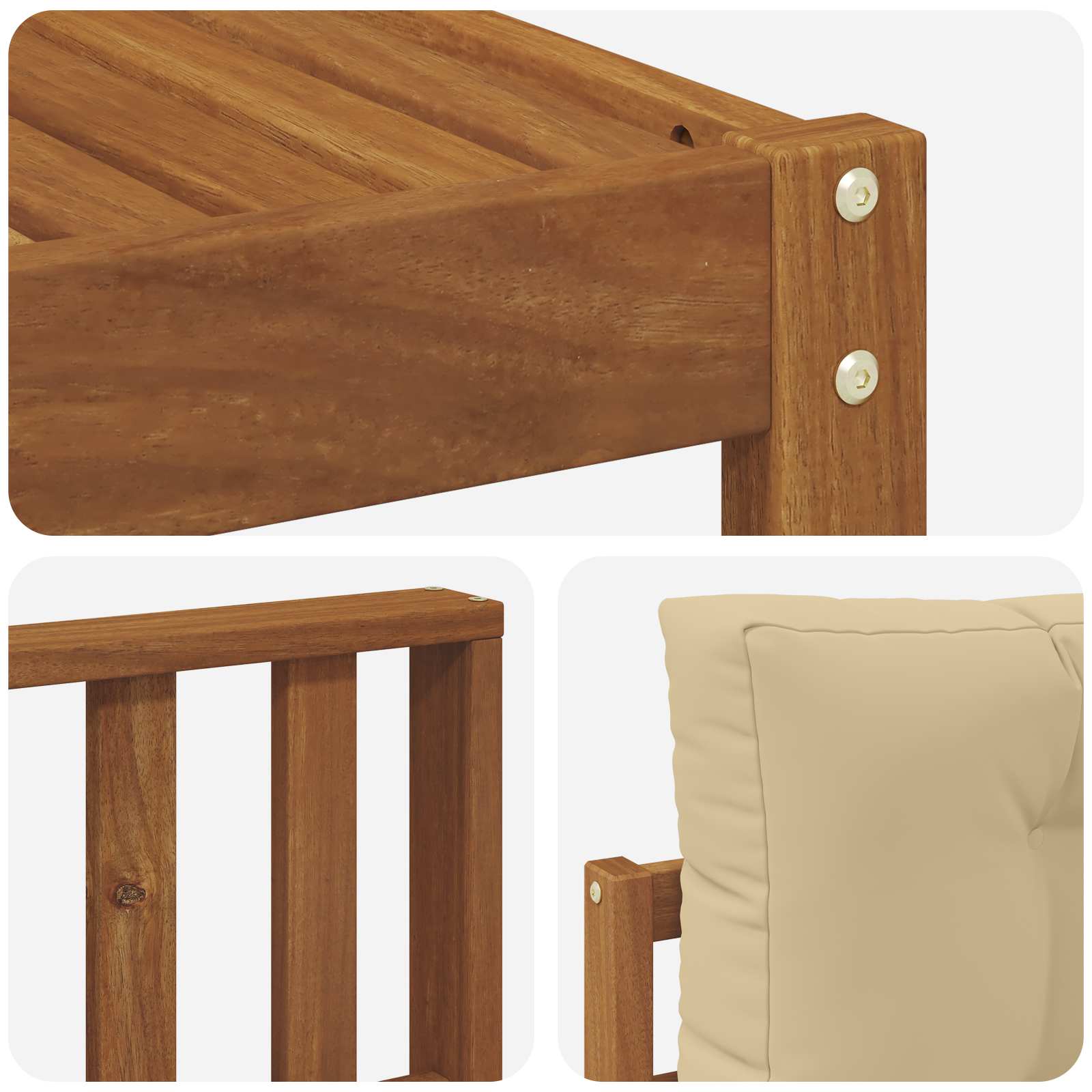 Buiten bankenset met kussen 9 pcs Natuurlijk en Beige is nu te koop bij PeponiXL, paradijselijk wonen!