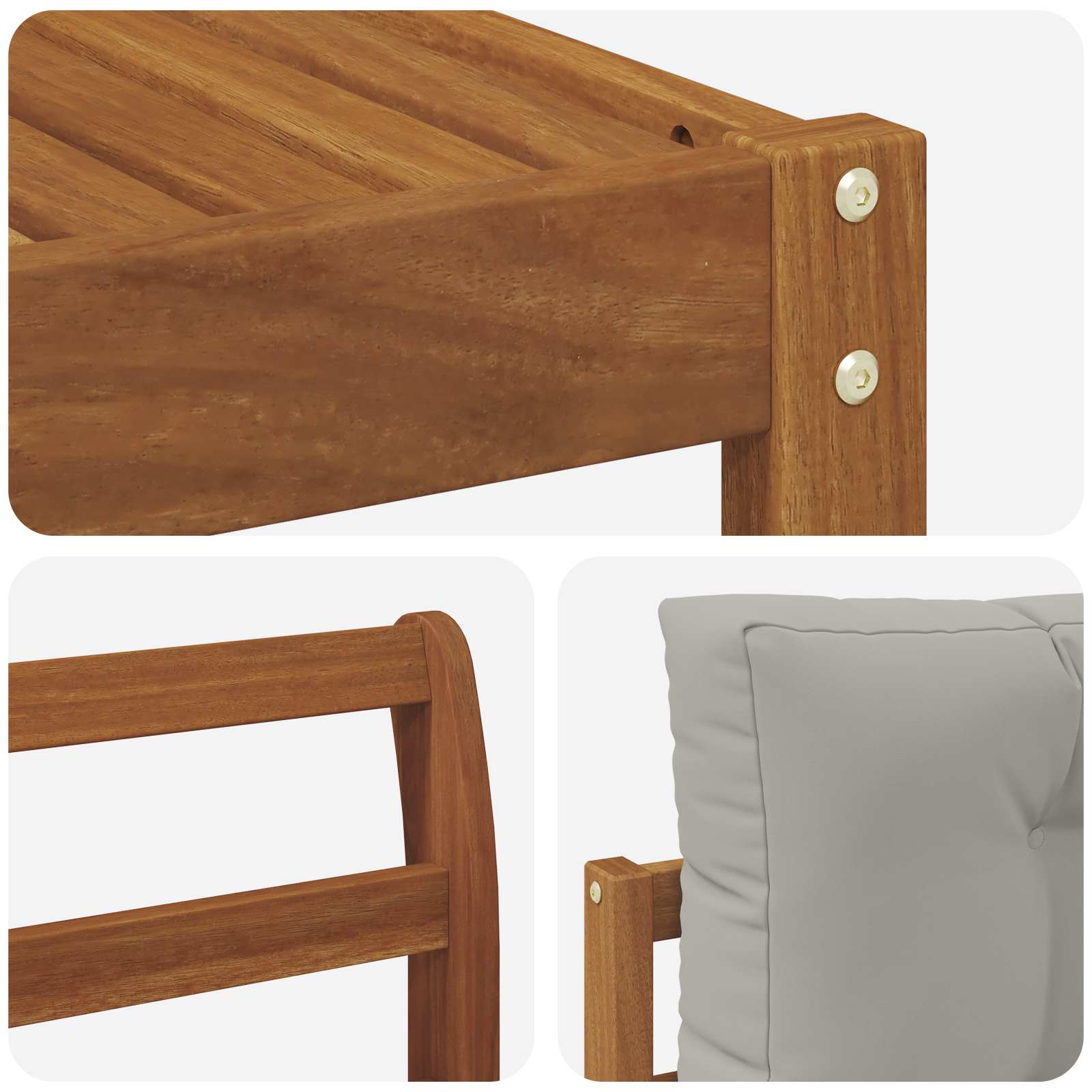 Buiten bankenset met kussen 9 pcs Naturel en lichtgrijs is nu te koop bij PeponiXL, paradijselijk wonen!