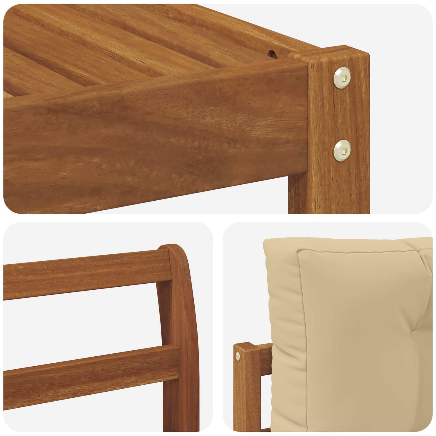 Buiten bankenset met kussen 9 pcs Natuurlijk en Beige is nu te koop bij PeponiXL, paradijselijk wonen!