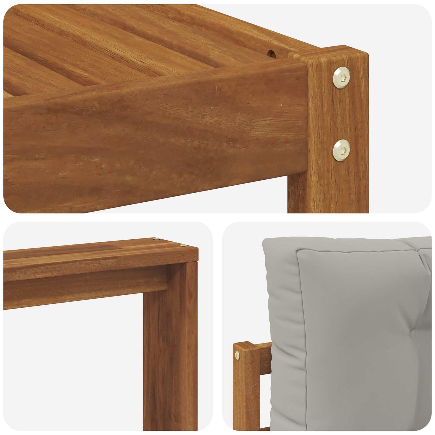 Buiten bankenset met kussen 9 pcs Naturel en lichtgrijs is nu te koop bij PeponiXL, paradijselijk wonen!