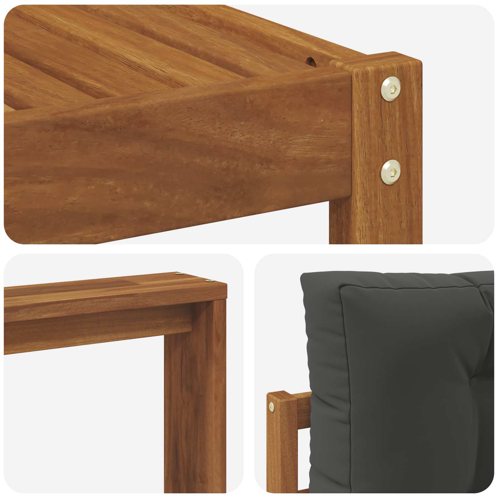 Buiten bankenset met kussen 9 pcs Natuurlijk en Antraciet is nu te koop bij PeponiXL, paradijselijk wonen!