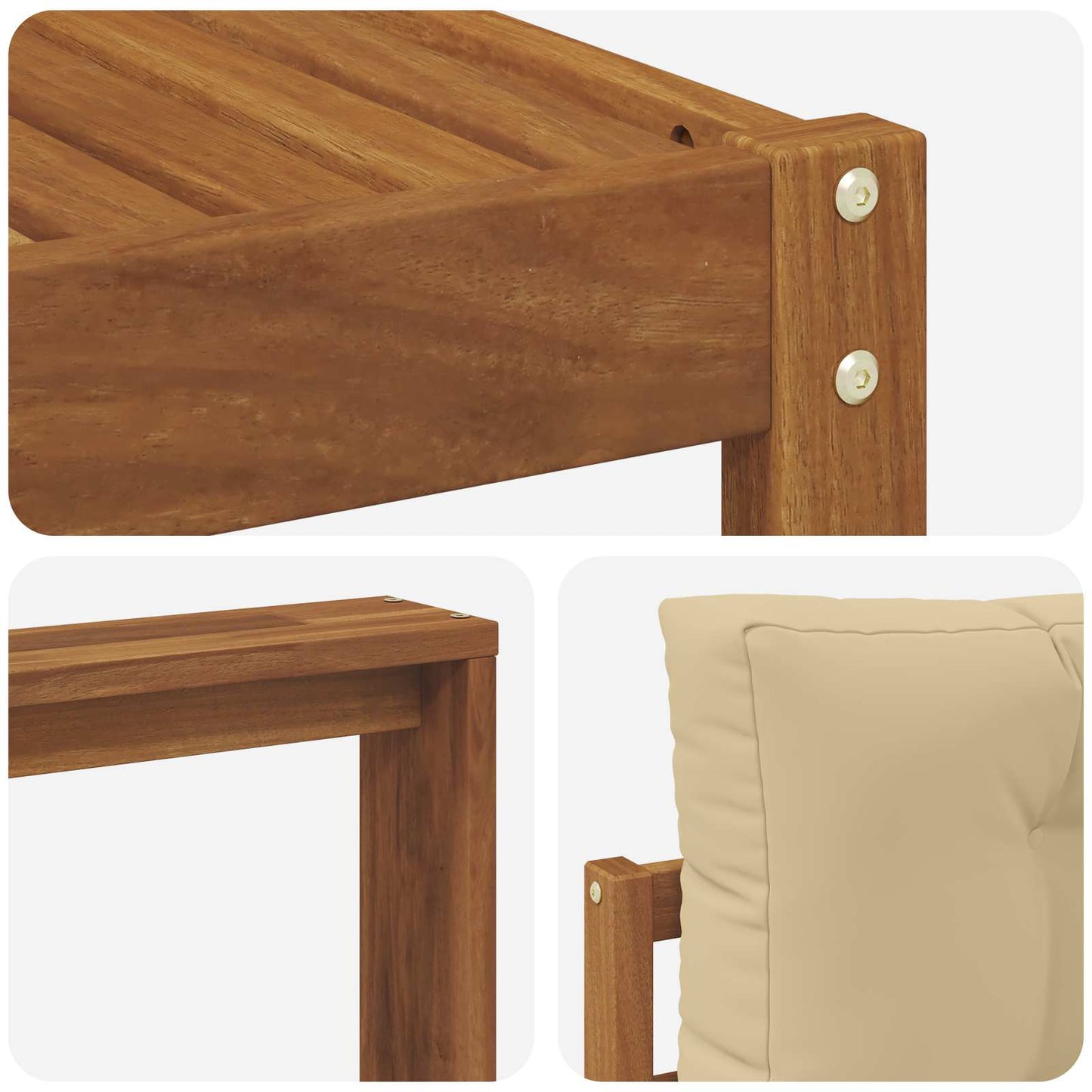 Buiten bankenset met kussen 9 pcs Natuurlijk en Beige is nu te koop bij PeponiXL, paradijselijk wonen!
