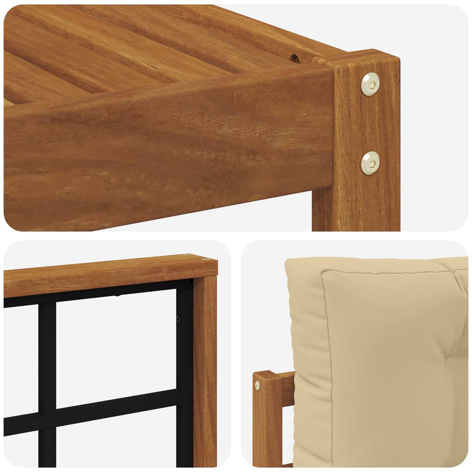 Buiten bankenset met kussen 9 pcs Natuurlijk en Beige is nu te koop bij PeponiXL, paradijselijk wonen!