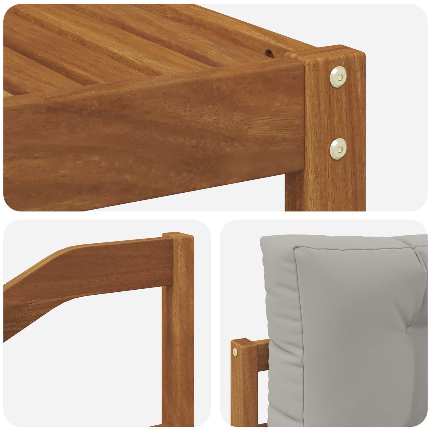 Buiten bankenset met kussen 9 pcs Naturel en lichtgrijs is nu te koop bij PeponiXL, paradijselijk wonen!