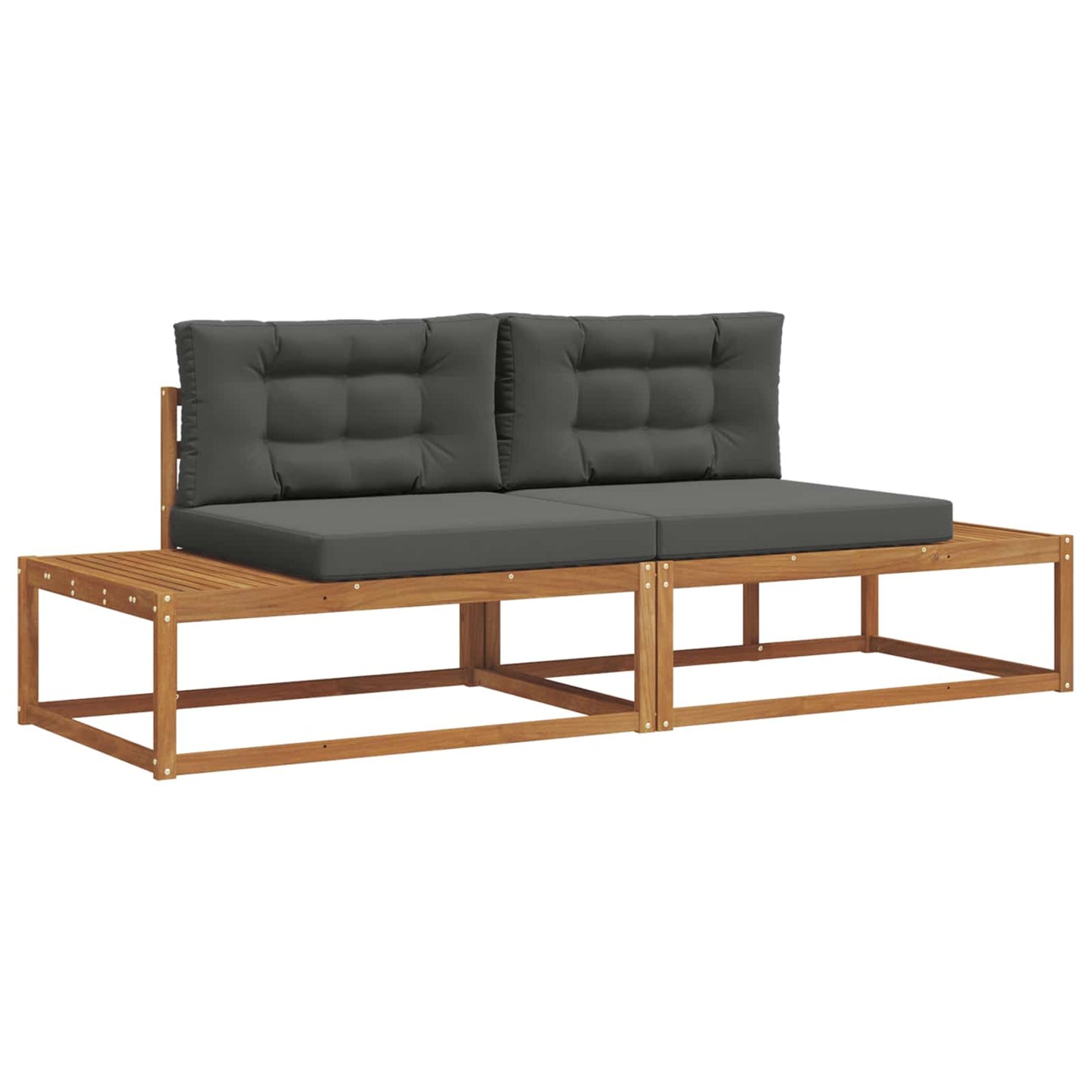 Buiten bankenset met kussen 2 Stuk Natuurlijk en Antraciet is nu te koop bij PeponiXL, paradijselijk wonen!