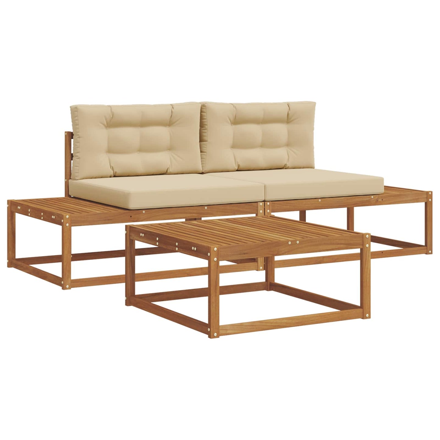 Buiten bankenset met kussen Natuurlijk en Beige is nu te koop bij PeponiXL, paradijselijk wonen!