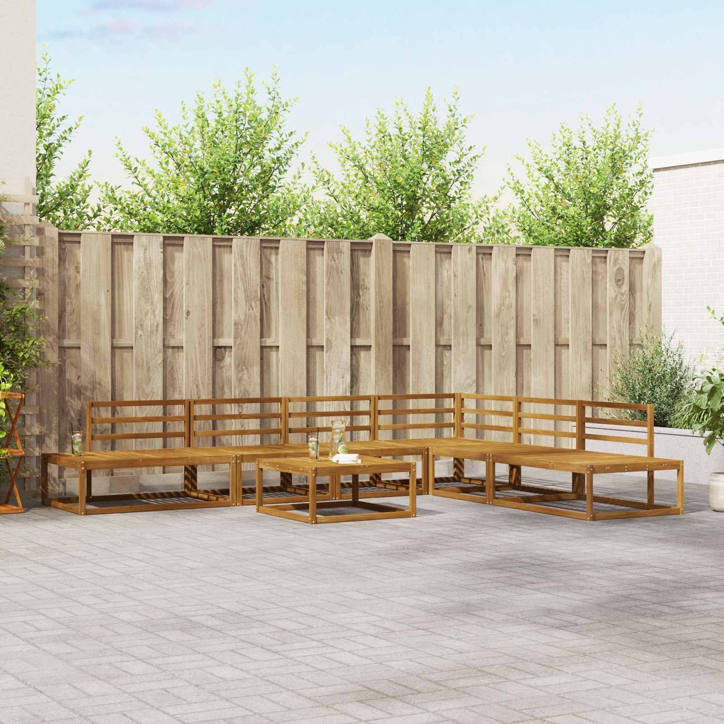 Buiten bankenset Naturel Massief Acaciahout is nu te koop bij PeponiXL, paradijselijk wonen!
