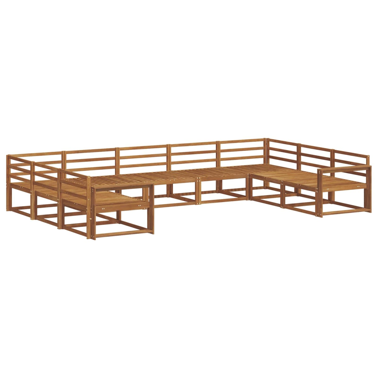 Buiten bankenset 9 pcs Naturel Massief Acaciahout is nu te koop bij PeponiXL, paradijselijk wonen!