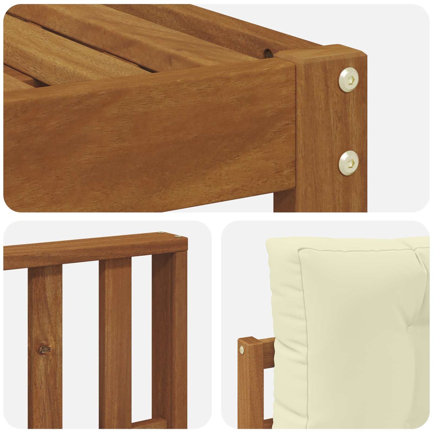 Buiten bankenset met kussen 10 pcs Natuurlijk en Crème is nu te koop bij PeponiXL, paradijselijk wonen!