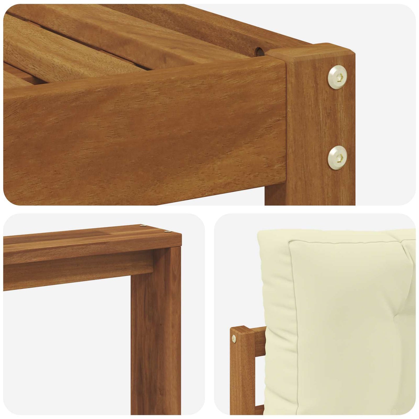 Buiten bankenset met kussen 10 pcs Natuurlijk en Crème is nu te koop bij PeponiXL, paradijselijk wonen!