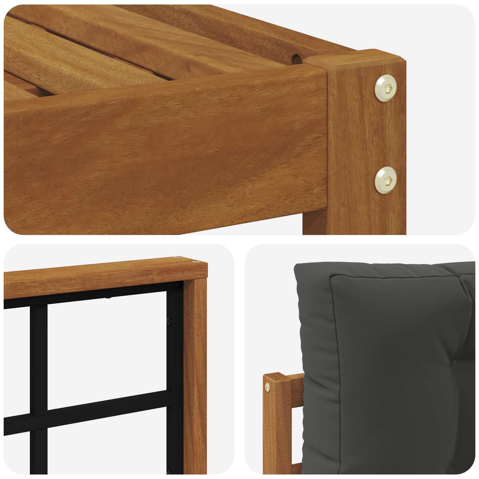 Buiten bankenset met kussen 10 pcs Natuurlijk en Antraciet is nu te koop bij PeponiXL, paradijselijk wonen!
