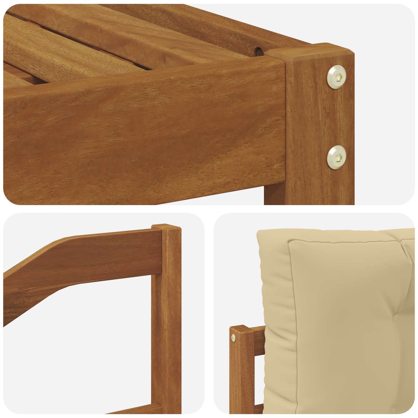 Buiten bankenset met kussen 10 pcs Natuurlijk en Beige is nu te koop bij PeponiXL, paradijselijk wonen!