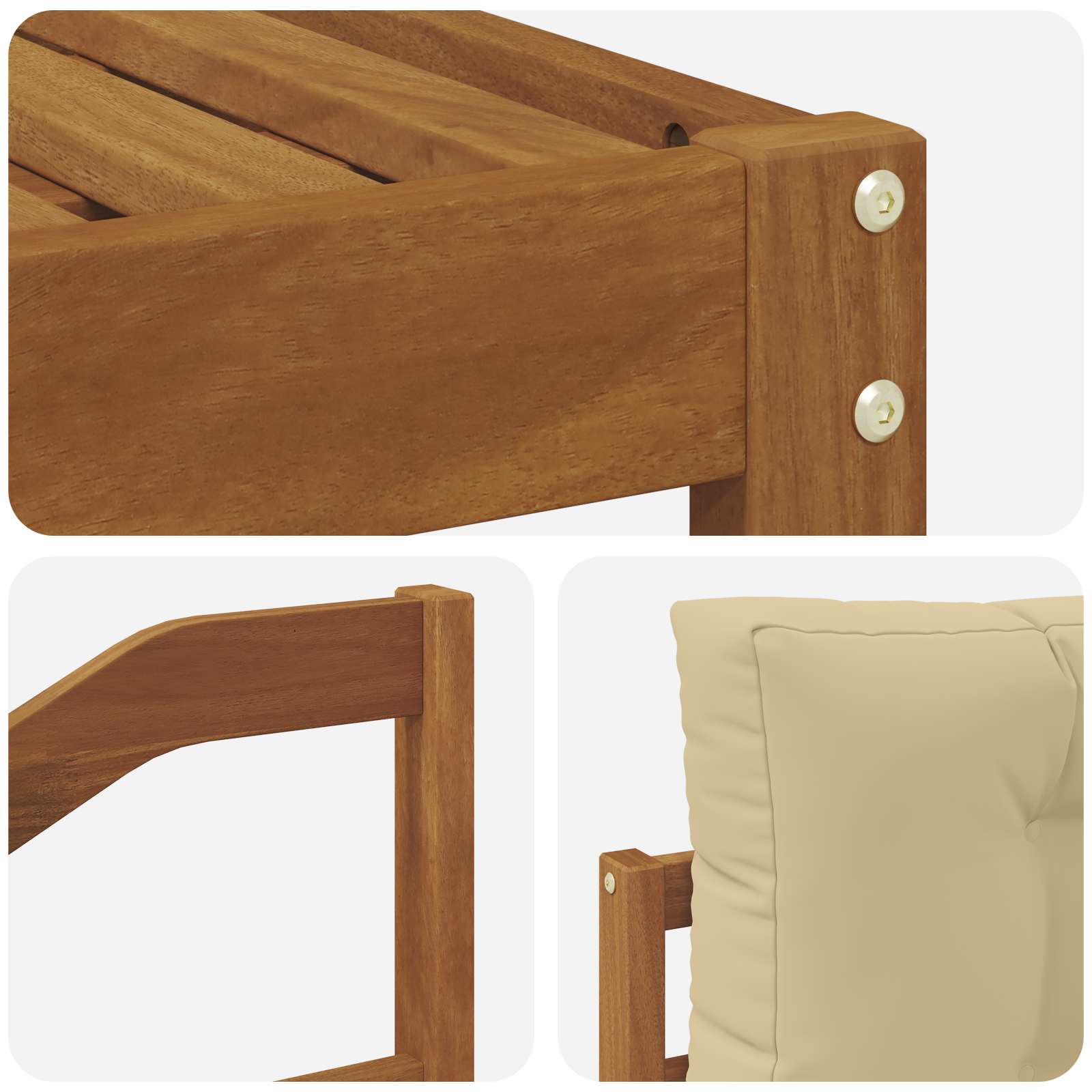 Buiten bankenset met kussen 10 pcs Natuurlijk en Beige is nu te koop bij PeponiXL, paradijselijk wonen!