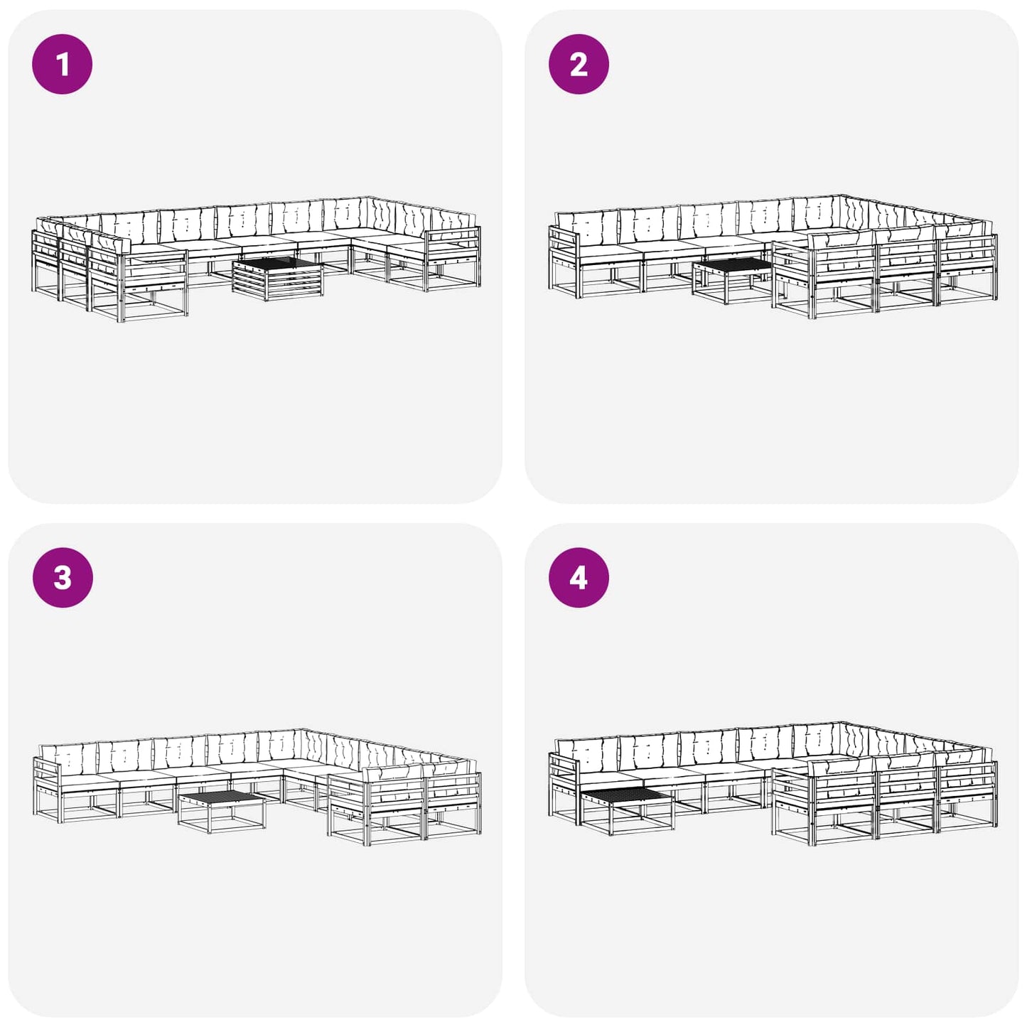 Buiten bankenset met kussen 11 pcs Natuurlijk en Antraciet is nu te koop bij PeponiXL, paradijselijk wonen!
