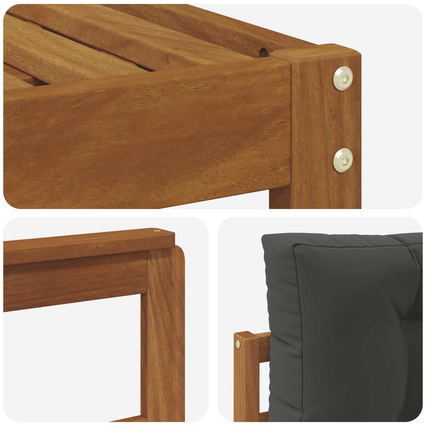 Buiten bankenset met kussen 11 pcs Natuurlijk en Antraciet is nu te koop bij PeponiXL, paradijselijk wonen!