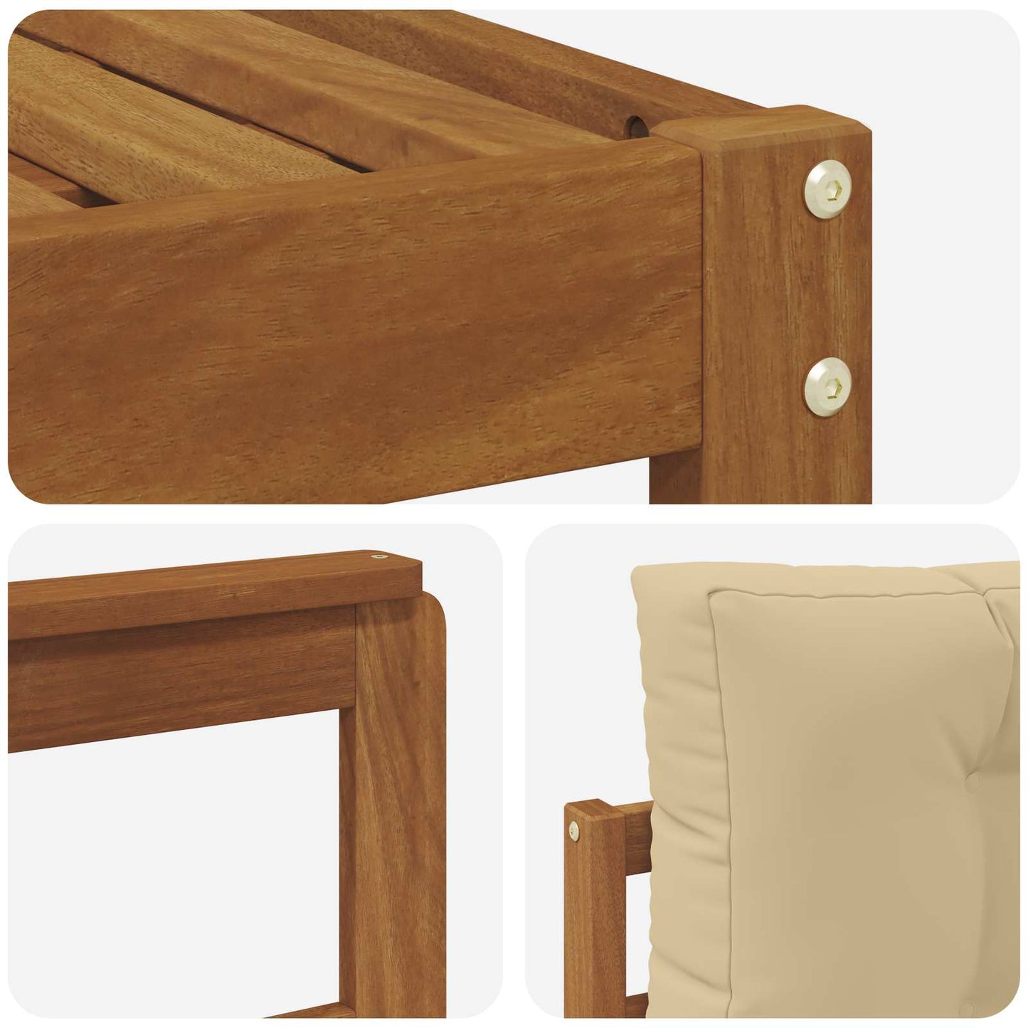 Buiten bankenset met kussen 11 pcs Natuurlijk en Beige is nu te koop bij PeponiXL, paradijselijk wonen!