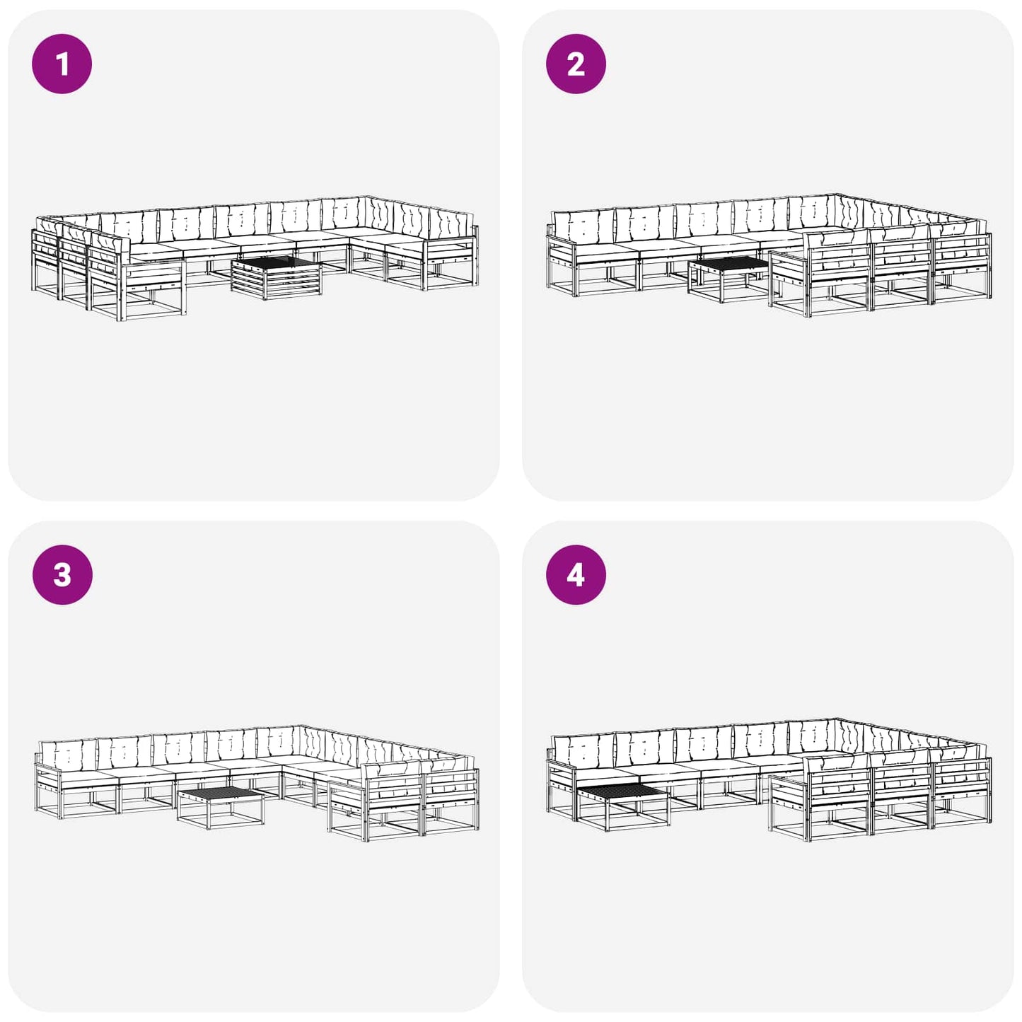 Buiten bankenset met kussen 11 pcs Natuurlijk en Beige is nu te koop bij PeponiXL, paradijselijk wonen!
