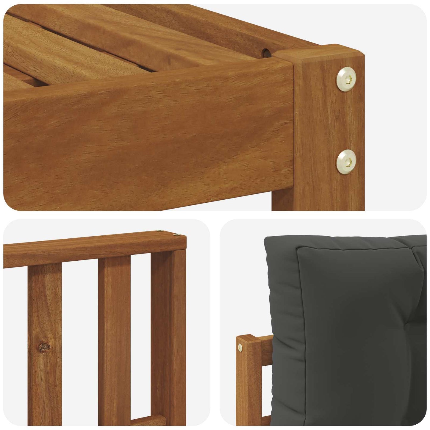 Buiten bankenset met kussen 11 pcs Natuurlijk en Antraciet is nu te koop bij PeponiXL, paradijselijk wonen!