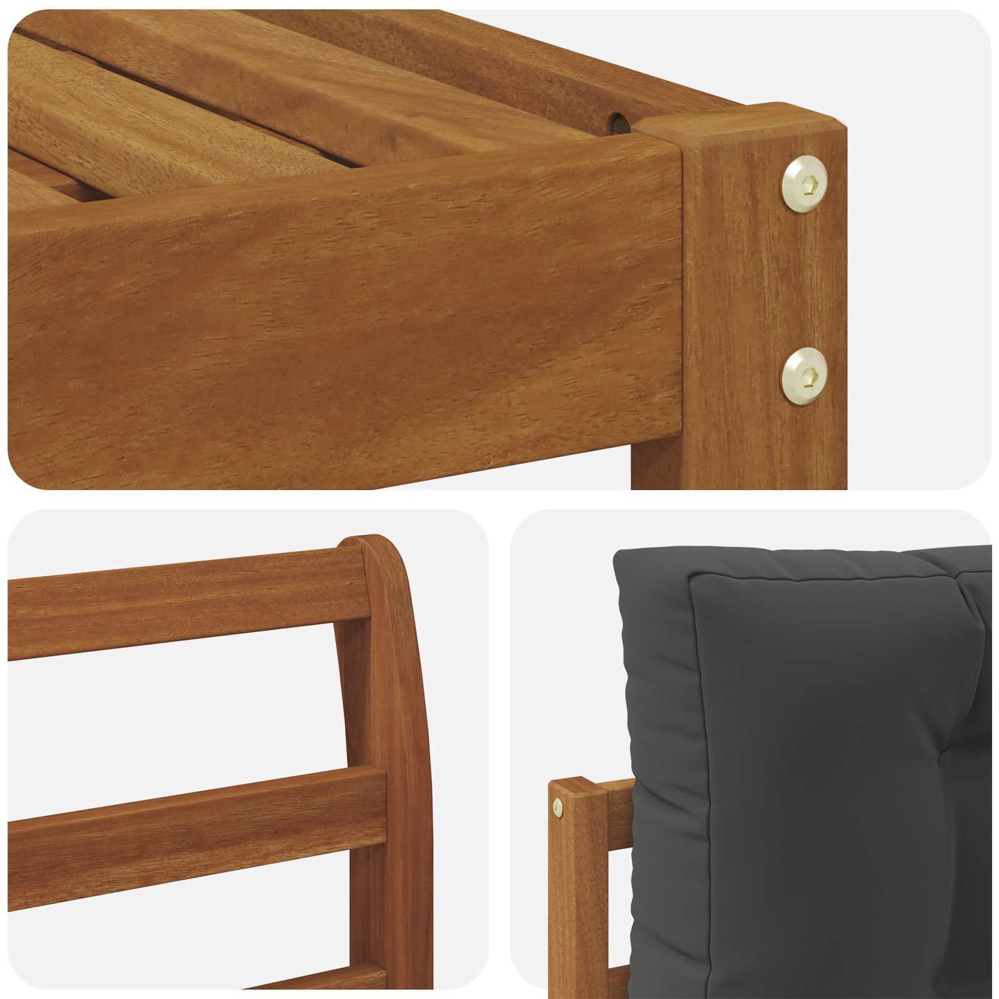 Buiten bankenset met kussen 11 pcs Natuurlijk en Antraciet is nu te koop bij PeponiXL, paradijselijk wonen!