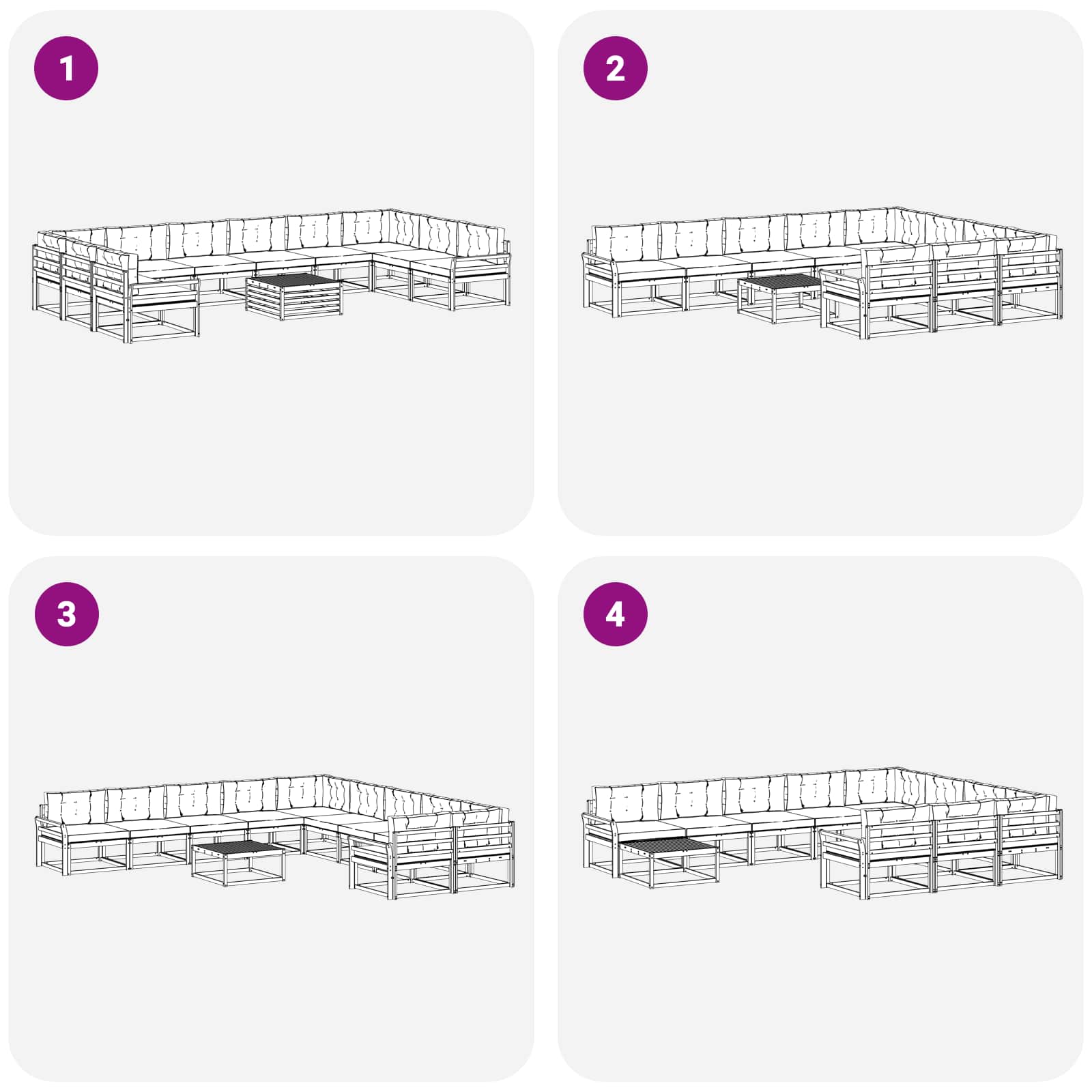 Buiten bankenset met kussen 11 pcs Natuurlijk en Antraciet is nu te koop bij PeponiXL, paradijselijk wonen!