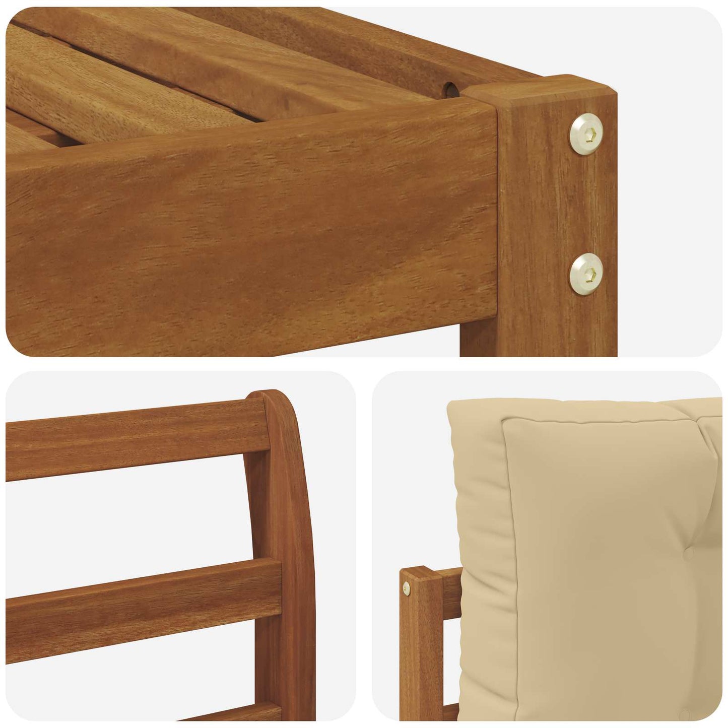 Buiten bankenset met kussen 11 pcs Natuurlijk en Beige is nu te koop bij PeponiXL, paradijselijk wonen!