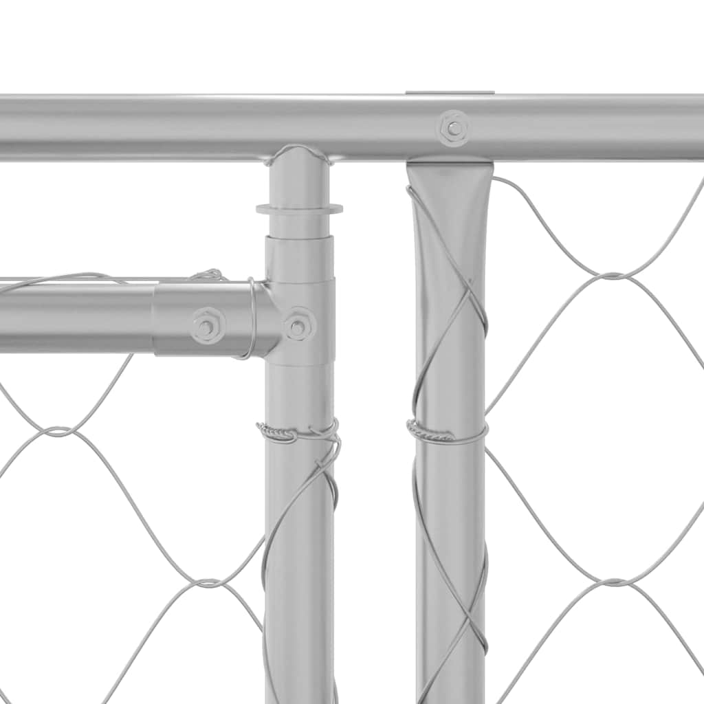 Hondenbench Zilver 400 x 200 x 200 cm Gegalvaniseerd staal is nu te koop bij PeponiXL, paradijselijk wonen!