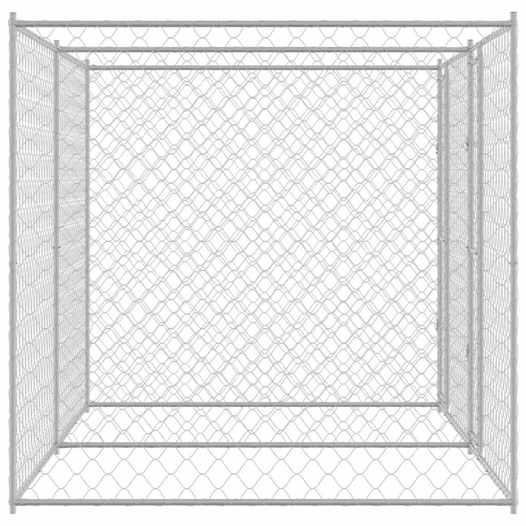 Hondenbench Zilver 400 x 200 x 200 cm Gegalvaniseerd staal is nu te koop bij PeponiXL, paradijselijk wonen!