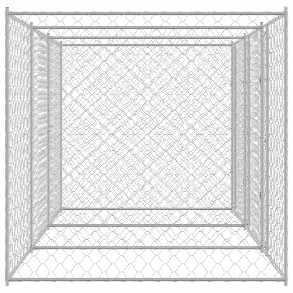 Hondenbench Zilver 600 x 200 x 200 cm Gegalvaniseerd staal is nu te koop bij PeponiXL, paradijselijk wonen!