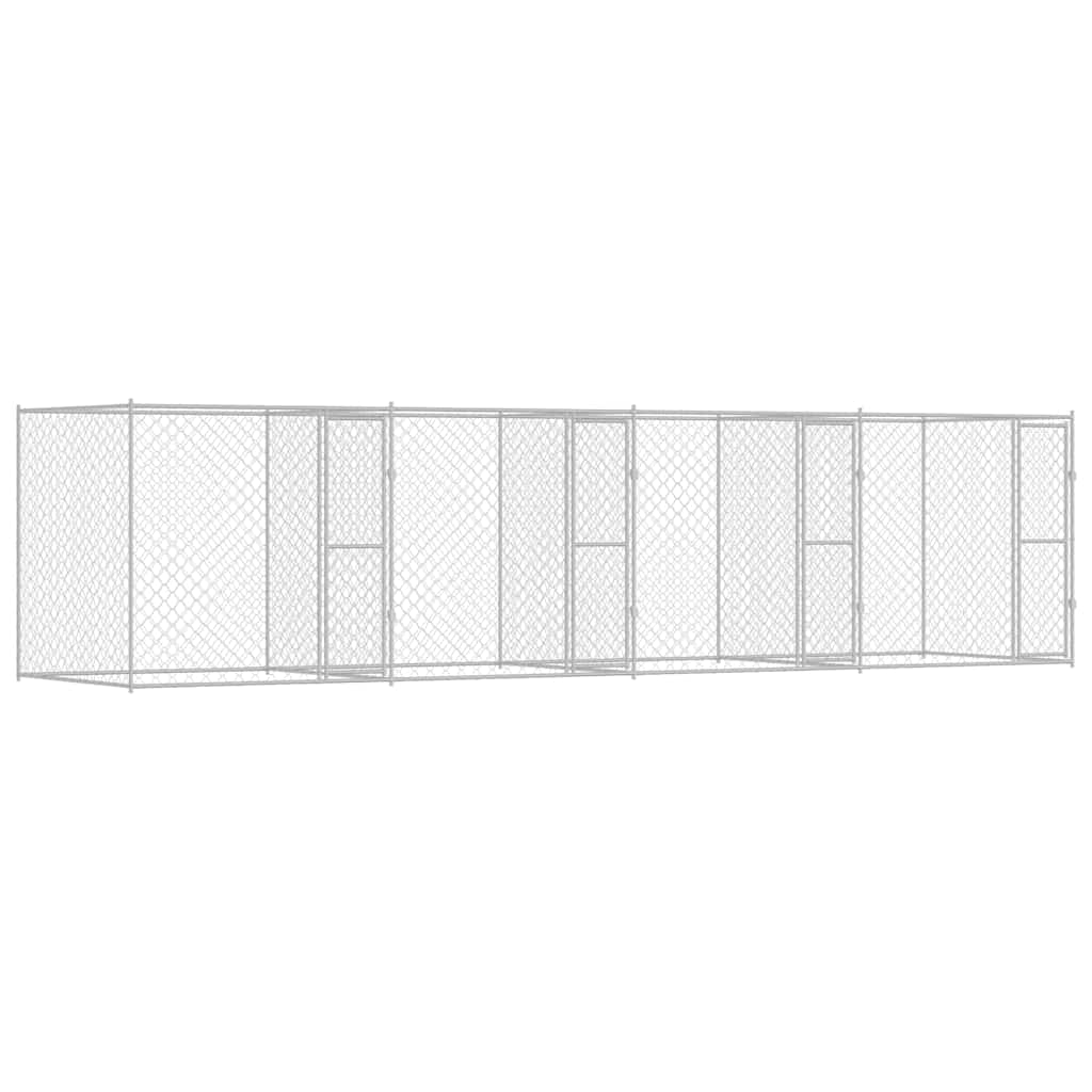 Hondenbench Zilver 800 x 200 x 200 cm Gegalvaniseerd staal is nu te koop bij PeponiXL, paradijselijk wonen!