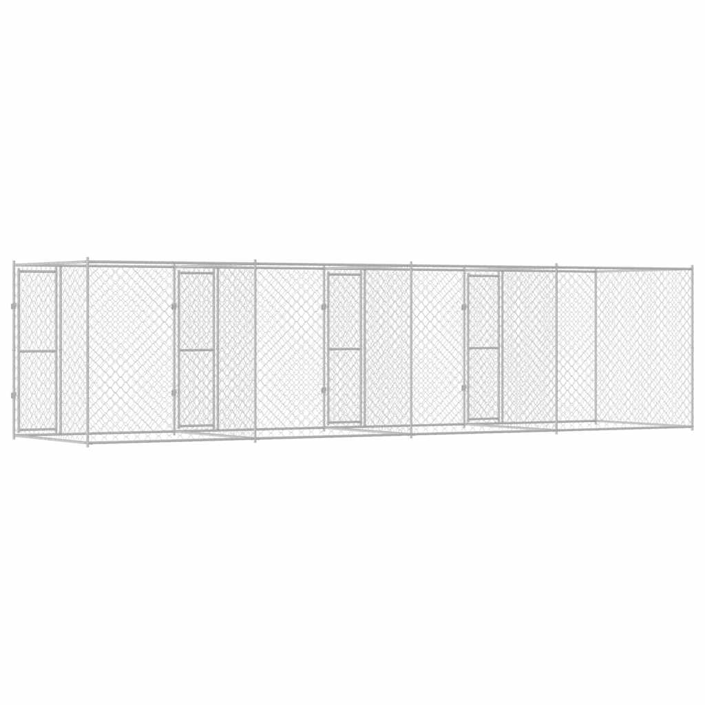 Hondenbench Zilver 800 x 200 x 200 cm Gegalvaniseerd staal is nu te koop bij PeponiXL, paradijselijk wonen!