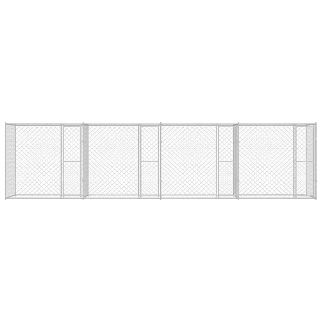 Hondenbench Zilver 800 x 200 x 200 cm Gegalvaniseerd staal is nu te koop bij PeponiXL, paradijselijk wonen!