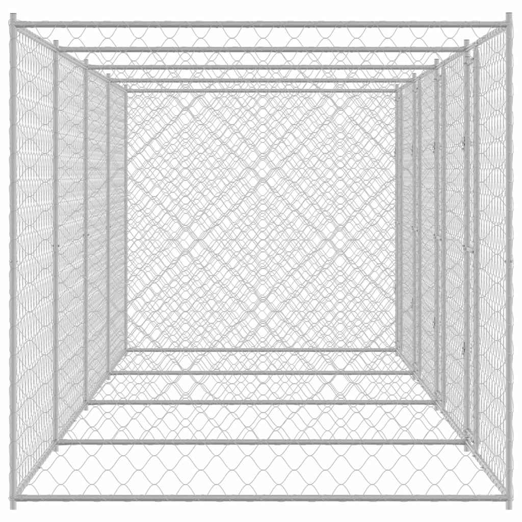 Hondenbench Zilver 800 x 200 x 200 cm Gegalvaniseerd staal is nu te koop bij PeponiXL, paradijselijk wonen!