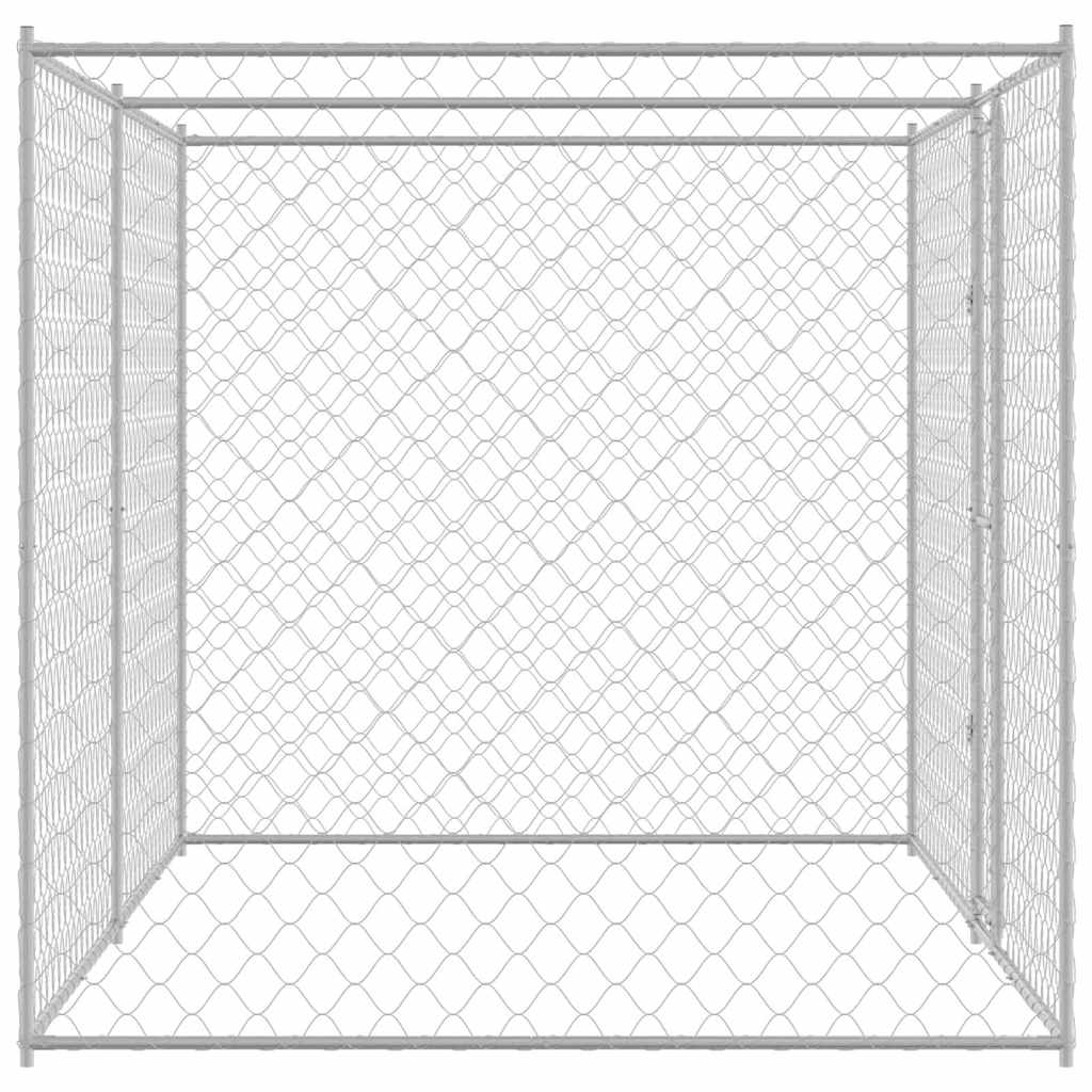 Hondenbench Zilver 400 x 200 x 200 cm Gegalvaniseerd staal is nu te koop bij PeponiXL, paradijselijk wonen!