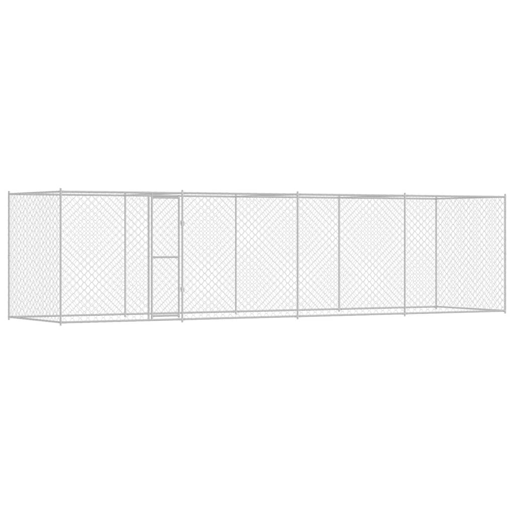 Hondenbench Zilver 800 x 200 x 200 cm Gegalvaniseerd staal is nu te koop bij PeponiXL, paradijselijk wonen!