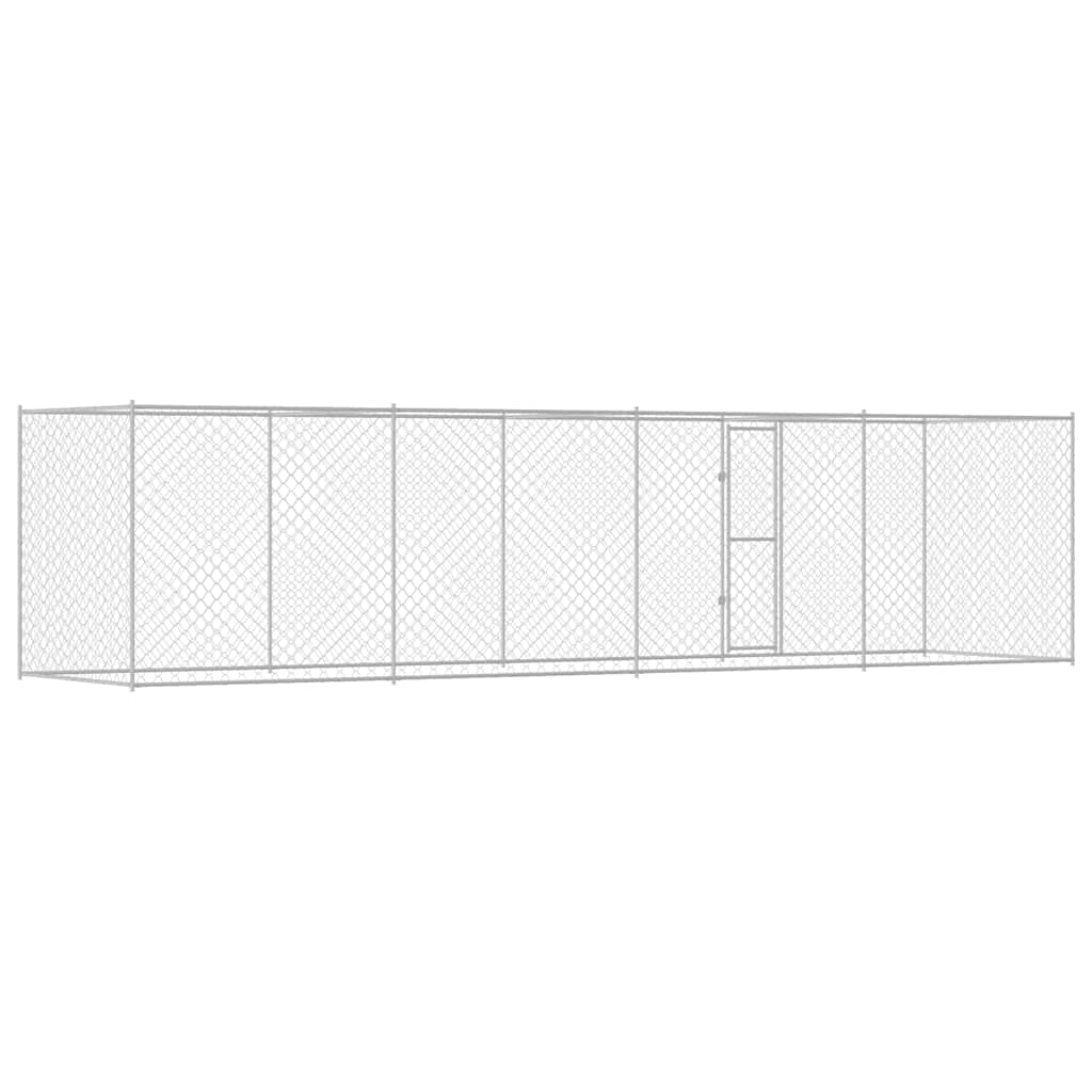 Hondenbench Zilver 800 x 200 x 200 cm Gegalvaniseerd staal is nu te koop bij PeponiXL, paradijselijk wonen!