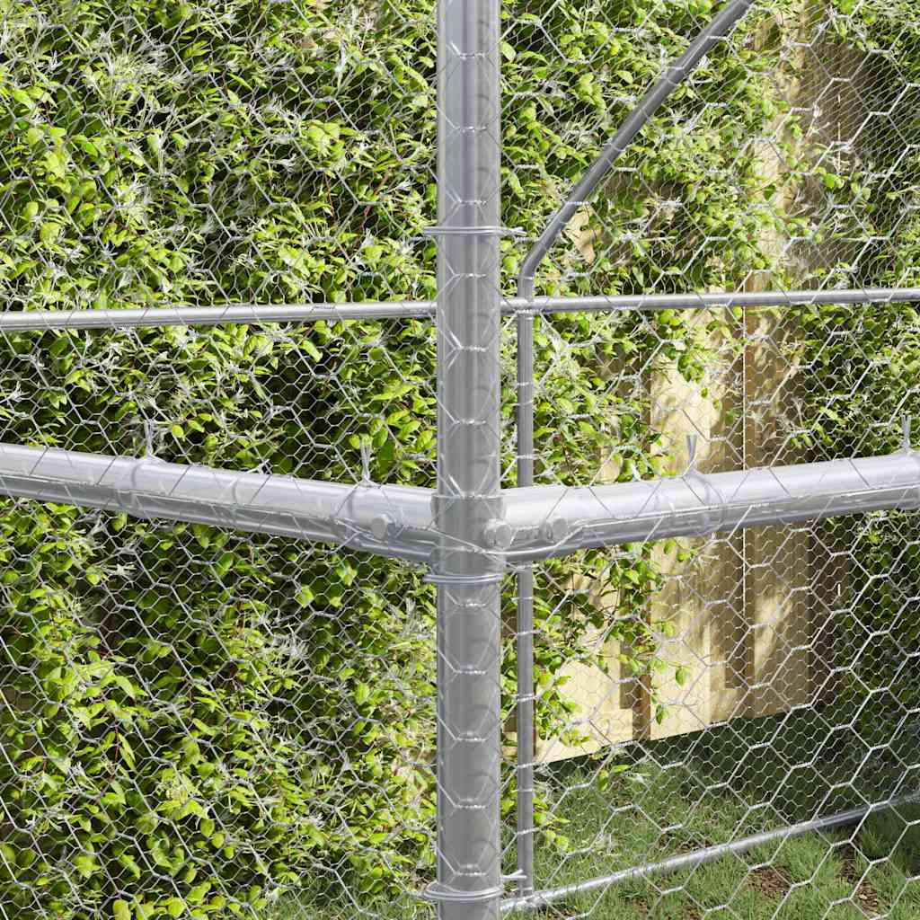 Kippenhok Zilver 600 x 200 x 198.5 cm Gegalvaniseerd staal is nu te koop bij PeponiXL, paradijselijk wonen!