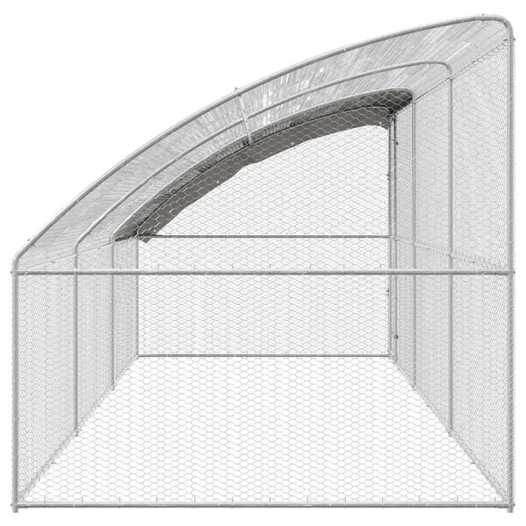 Kippenhok Zilver 600 x 200 x 198.5 cm Gegalvaniseerd staal is nu te koop bij PeponiXL, paradijselijk wonen!